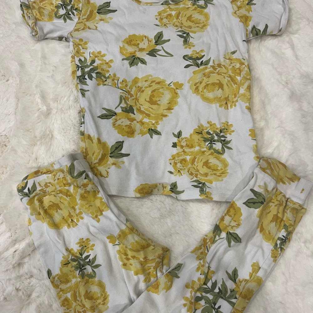 Place Yellow and White Floral Pajama Set